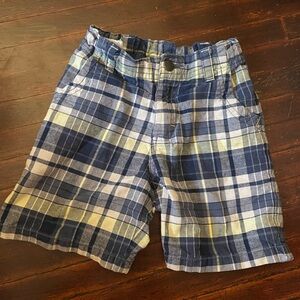 Boys 2T Cherokee Navy and Yellow Plaid Shorts